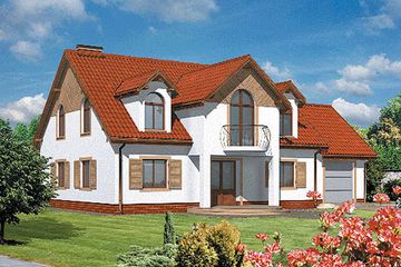  Projekt domu B 64 (KRA3494) - projekt domu parterowego z poddaszem - Zdjęcie 1