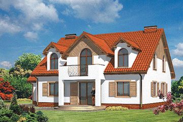  Projekt domu B 64 (KRA3494) - projekt domu parterowego z poddaszem - Zdjęcie 2