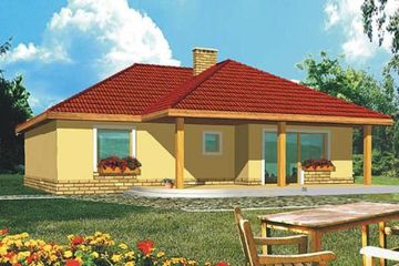  Projekt domu MILENA Z GARAŻEM (WRD1067) - projekt domu parterowego - Zdjęcie 1