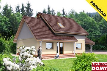  Projekt domu Bangkok (LMP25) (WRB1035) - projekt domu parterowego z poddaszem - Zdjęcie 2