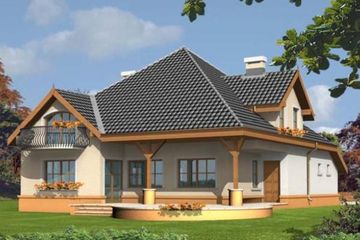  Projekt domu ANULA (WRA1302) - projekt domu parterowego z poddaszem - Zdjęcie 2