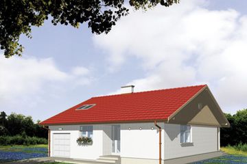  Projekt domu FRAJDA (KSA1234) - projekt domu parterowego z poddaszem - Zdjęcie 1