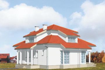  Projekt domu PALADIO (KSA1240) - projekt domu parterowego z poddaszem - Zdjęcie 1