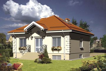  Projekt domu Palermo (KRH1066) - projekt domu parterowego z poddaszem - Zdjęcie 2