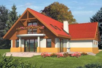  Projekt domu ADAMINA (WRA1336) - projekt domu parterowego z poddaszem - Zdjęcie 2