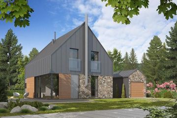  Projekt domu D73 - Pasywny (WAI1227) - projekt domu parterowego z poddaszem - Zdjęcie 1