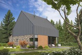  Projekt domu D73 - Pasywny (WAI1227) - projekt domu parterowego z poddaszem - Zdjęcie 2