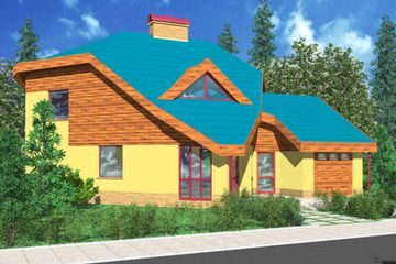  Projekt domu LMP 40 (WRB1055) - projekt domu parterowego z poddaszem - Zdjęcie 2