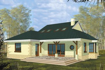  Projekt domu PLUTON (WRH1009) - projekt domu parterowego z poddaszem - Zdjęcie 2