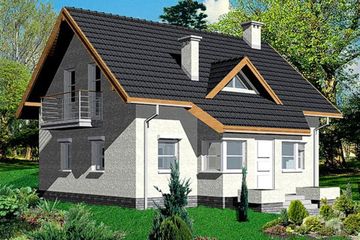  Projekt domu DOM PRZY BERBERYSOWEJ - stary (KRK1008) - projekt domu parterowego z poddaszem - Zdjęcie 1