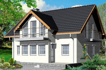  Projekt domu DOM PRZY BERBERYSOWEJ - stary (KRK1008) - projekt domu parterowego z poddaszem - Zdjęcie 2