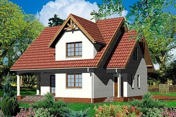  Projekt domu DOM PRZY TRZYKROTEK - stary (KRK1009) - projekt domu parterowego z poddaszem - Zdjęcie 1