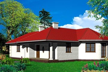  Projekt domu przy Żonkilowej (KRK1021) - projekt domu parterowego - Zdjęcie 2