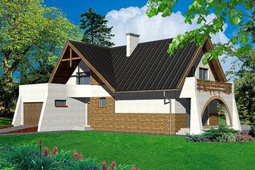  Projekt domu DOM PRZY CYNAMONOWEJ - stary (KRK1023) - projekt domu z pełnym piętrem i poddaszem - Zdjęcie 1