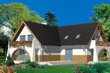  Projekt domu DOM PRZY CYNAMONOWEJ - stary (KRK1023) - projekt domu z pełnym piętrem i poddaszem - Zdjęcie 2