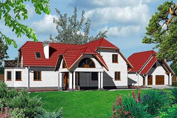  Projekt domu DOM PRZY ROMANTYCZNEJ - stary (KRK1030) - projekt domu parterowego z poddaszem - Zdjęcie 1