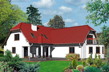  Projekt domu DOM PRZY ROMANTYCZNEJ - stary (KRK1030) - projekt domu parterowego z poddaszem - Zdjęcie 2