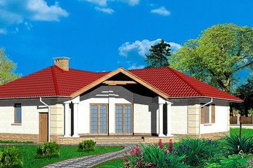  Projekt domu przy Rezedowej (KRK1032) - projekt domu parterowego - Zdjęcie 2