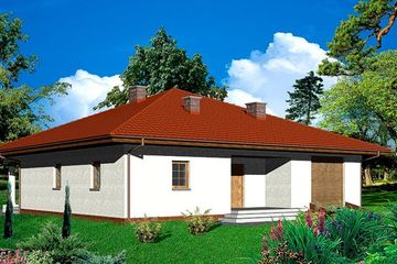  Projekt domu przy Nastrojowej (KRK1040) - projekt domu parterowego - Zdjęcie 1
