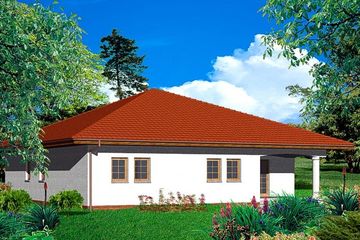  Projekt domu przy Nastrojowej (KRK1040) - projekt domu parterowego - Zdjęcie 2