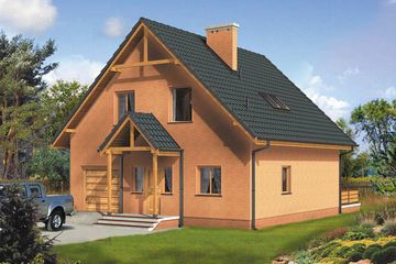  Projekt domu KOPCIUSZEK (BSB1003) - projekt domu parterowego z poddaszem - Zdjęcie 1