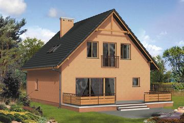  Projekt domu KOPCIUSZEK (BSB1003) - projekt domu parterowego z poddaszem - Zdjęcie 2