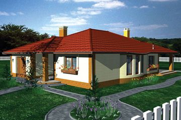  Projekt domu K3 (SLE1000) - projekt domu parterowego - Zdjęcie 1