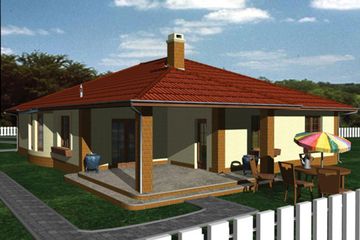  Projekt domu K3 (SLE1000) - projekt domu parterowego - Zdjęcie 2