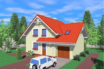  Projekt domu Led (SLB1119) - projekt domu parterowego z poddaszem - Zdjęcie 1