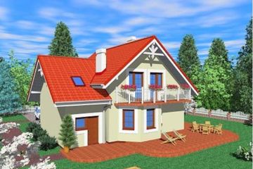  Projekt domu Led (SLB1119) - projekt domu parterowego z poddaszem - Zdjęcie 2