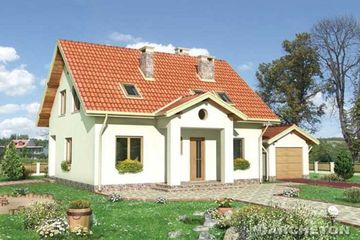  Projekt domu AKSYNIT (KRD1366) - projekt domu parterowego z poddaszem - Zdjęcie 1