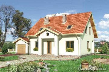  Projekt domu AKSYNIT (KRD1366) - projekt domu parterowego z poddaszem - Zdjęcie 2