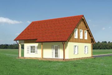  Projekt domu Błażej (KRD1383) - projekt domu parterowego z poddaszem - Zdjęcie 2