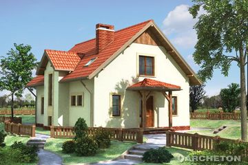  Projekt domu Klemens (KRD1419) - projekt domu parterowego z poddaszem - Zdjęcie 1