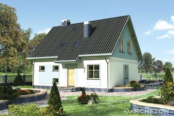  Projekt domu Jędrzej - murowana – beton komórkowy (KRD1462) - projekt domu parterowego z poddaszem - Zdjęcie 1