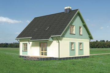  Projekt domu Jędrzej - murowana – beton komórkowy (KRD1462) - projekt domu parterowego z poddaszem - Zdjęcie 2