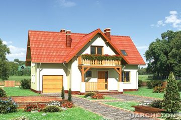  Projekt domu Szczepan (KRD1474) - projekt domu parterowego z poddaszem - Zdjęcie 1