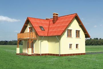  Projekt domu Szczepan (KRD1474) - projekt domu parterowego z poddaszem - Zdjęcie 2