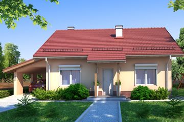  Projekt domu na Alasce 3 (KRN1054) - projekt domu parterowego z poddaszem - Zdjęcie 1