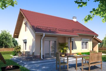  Projekt domu na Alasce 3 (KRN1054) - projekt domu parterowego z poddaszem - Zdjęcie 2