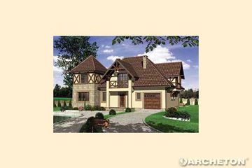  Projekt domu Wiartel (KRD1485) - projekt domu parterowego z poddaszem - Zdjęcie 1