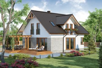  Projekt domu Hestia (WRW1202) - projekt domu parterowego z poddaszem - Zdjęcie 2