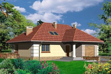  Projekt domu DOM PRZY AGRESTOWEJ - stary (KRK1066) - projekt domu parterowego z poddaszem - Zdjęcie 1