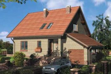  Projekt domu LUBCZYK EKO (KRD1510) - projekt domu parterowego z poddaszem - Zdjęcie 1