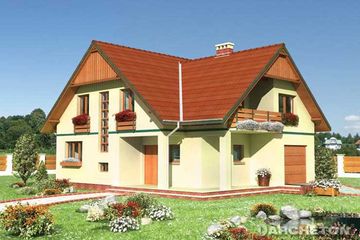  Projekt domu Miłosz (KRD1530) - projekt domu parterowego z poddaszem - Zdjęcie 1