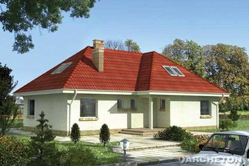  Projekt domu Nowa Kalina (KRD1538) - projekt domu parterowego z poddaszem - Zdjęcie 1