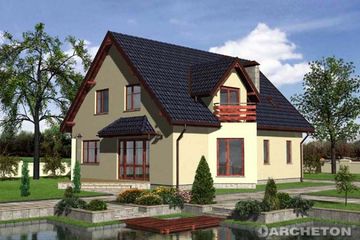  Projekt domu ROZGWIAZDA (KRD1563) - projekt domu parterowego z poddaszem - Zdjęcie 1