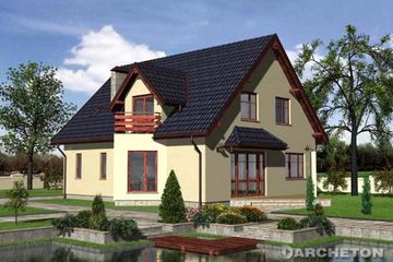  Projekt domu ROZGWIAZDA (KRD1563) - projekt domu parterowego z poddaszem - Zdjęcie 2