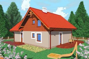  Projekt domu Lem (SLB1128) - projekt domu parterowego z poddaszem - Zdjęcie 2