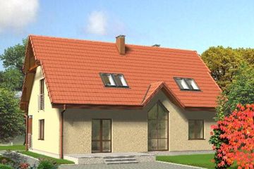  Projekt domu BAZYLISZEK (BSB1006) - projekt domu parterowego z poddaszem - Zdjęcie 2